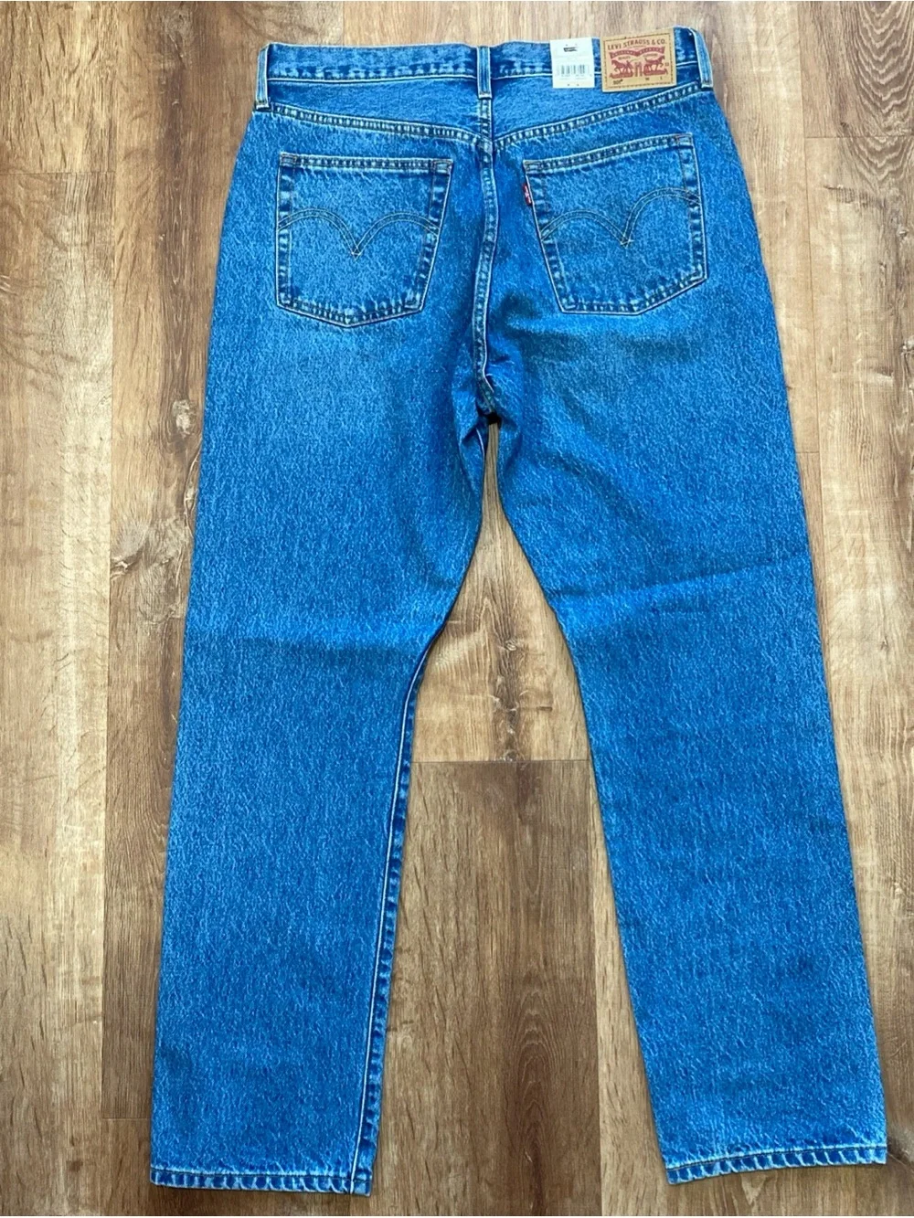 Levi's 501 Original Jeans Mens 34x30 Blue Denim Straight Leg Medium Wash